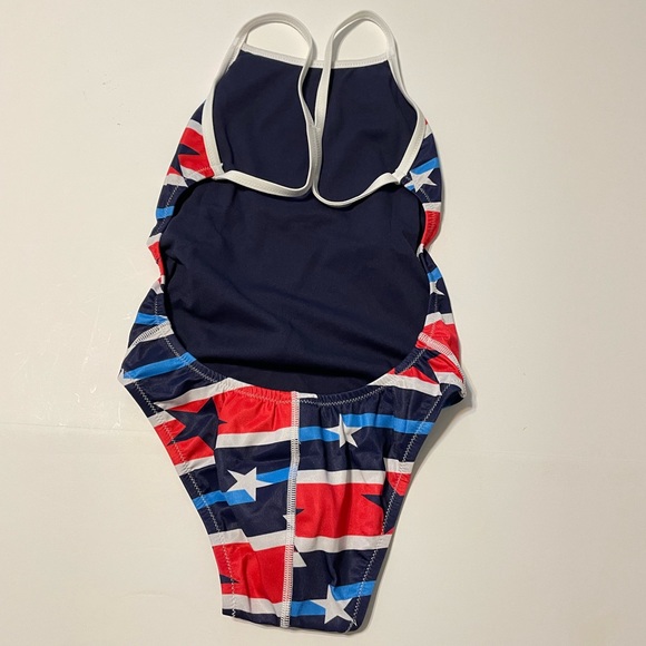 Speedo Red White and Blue Prolt Flyback One Piece Swimsuit Size 24 - Picture 9 of 14